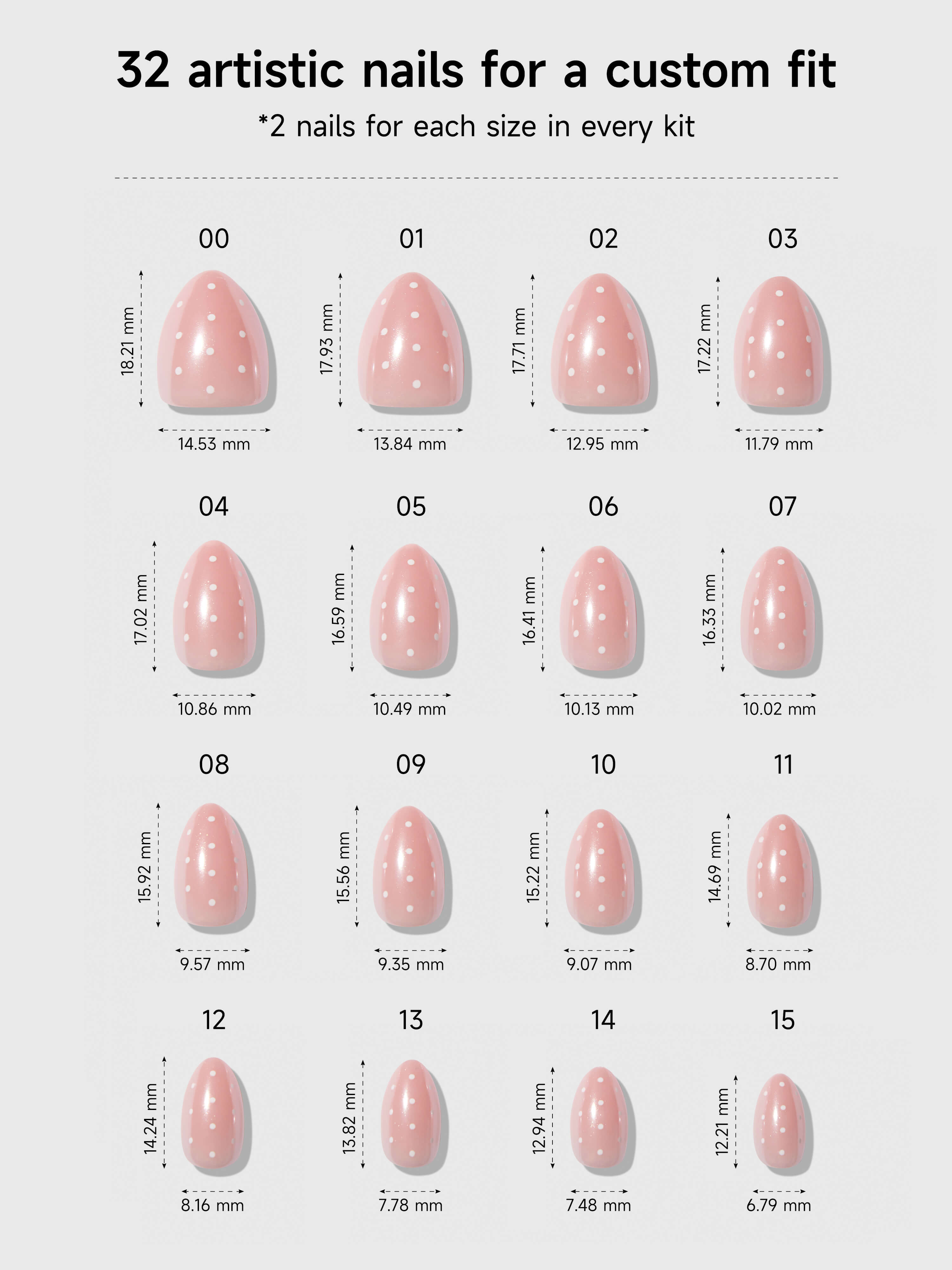 Angel Glaze Dot (Extra Short Almond)
