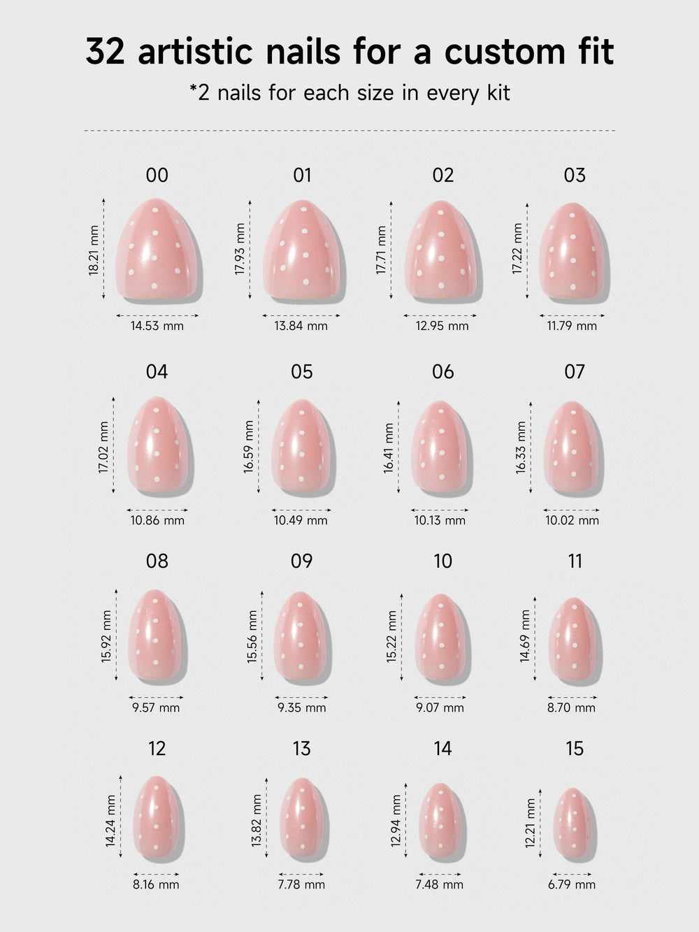Angel Glaze Dot (Extra Short Almond)