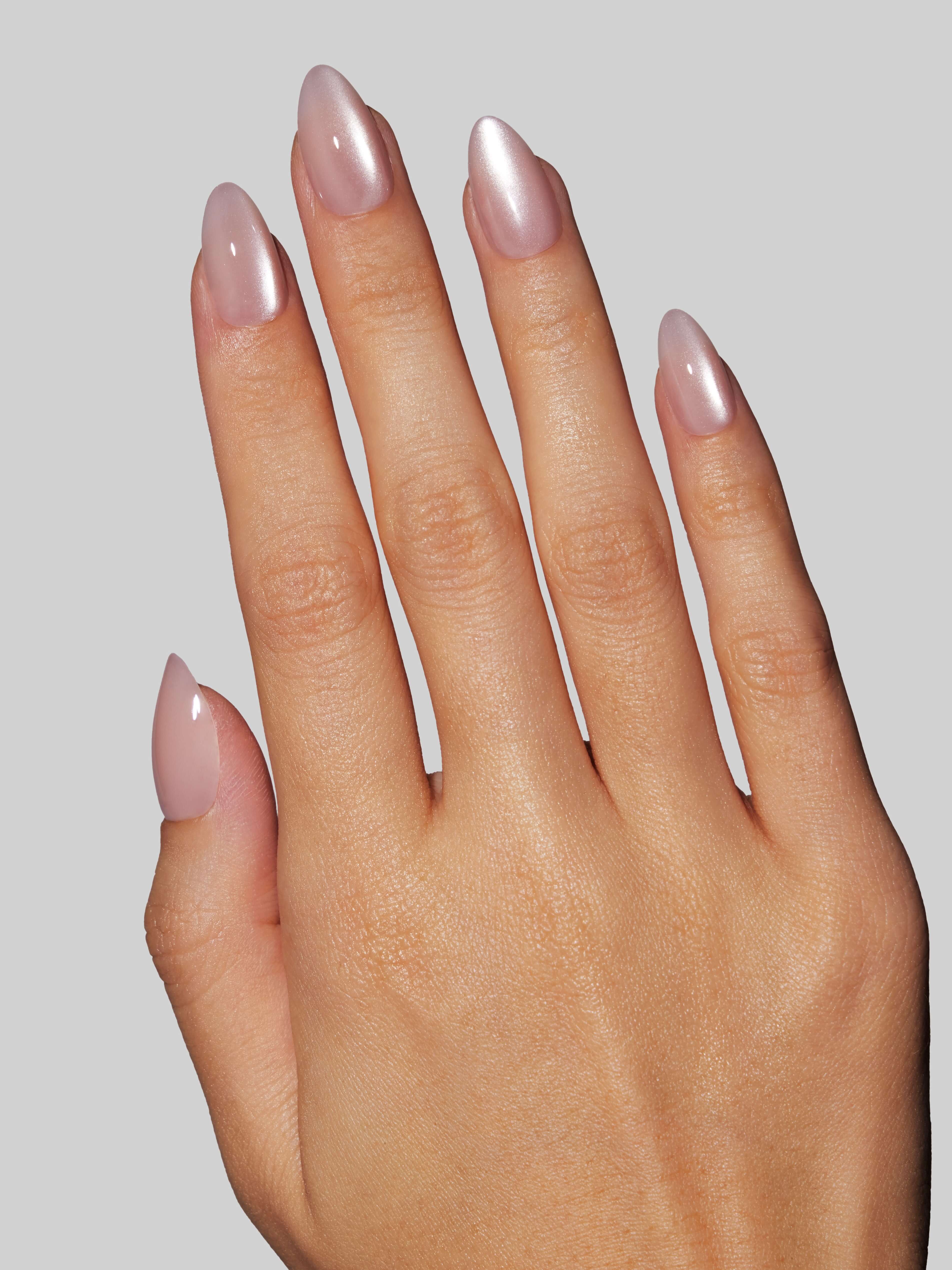 She Wears Crystals on Her Nails